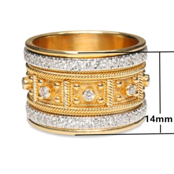 GOLD DIAMOND BRIDAL RING - Picture 2 of 4